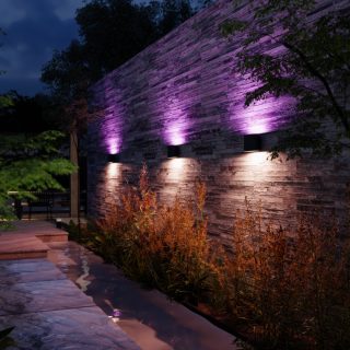 Smart LED outdoor wall lights