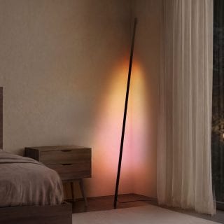 Modern hallway illuminated with Philips Hue Signe pendulum wall light fixture, creating a warm and inviting atmosphere.