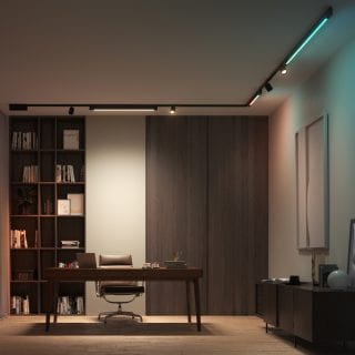 luces LED inteligentes en carril