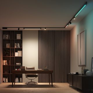 luces LED inteligentes en carril
