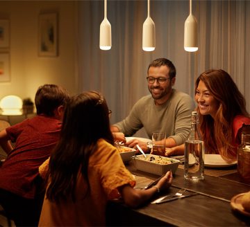 Une conception d'éclairage pour le cœur de la maison - Éclairage à intensité variable