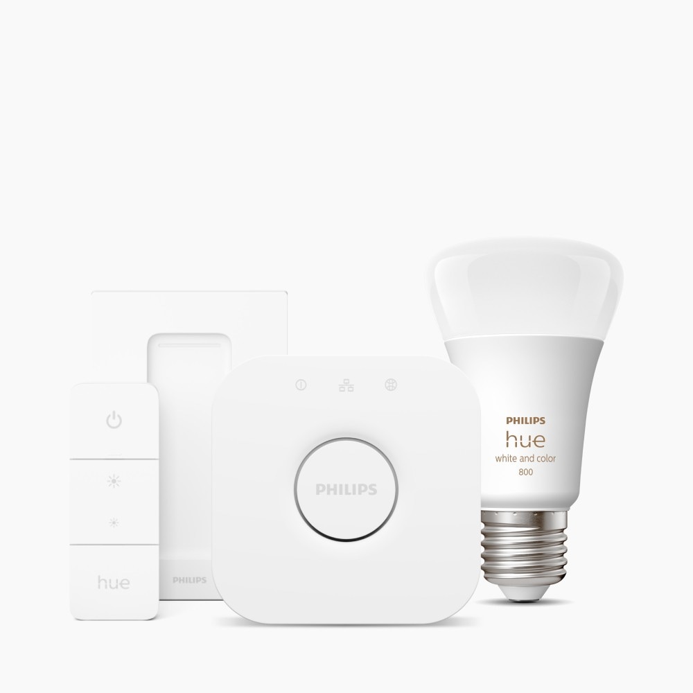 Kit Démarrage Philips Hue - Éclairage Intelligent Sans Fil - Neuf + 2 Ampoules