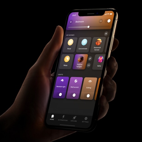 Hue app for bevegelsessensor