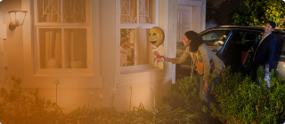 Luzes que lhe dão as boas-vindas a casa