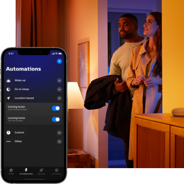 hue outdoor geofencing